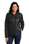 port authority l850 ladies packable puffy jacket Front Thumbnail