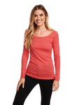 next level 6731 ladies' triblend long-sleeve scoop Front Thumbnail