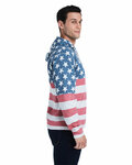 J America JA8871 Adult Triblend Pullover Fleece Hooded Sweatshirt Side Thumbnail
