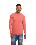 next level 7451 adult inspired dye long-sleeve crew with pocket Side Thumbnail