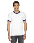 american apparel bb410w unisex poly-cotton short-sleeve ringer t-shirt Back Thumbnail
