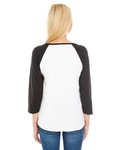 LAT LA3530 Ladies Baseball Tee Back Thumbnail