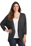 port authority lsw416 ladies marled cocoon sweater Front Thumbnail