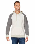j america 8886ja unisex vintage tricolor hooded sweatshirt Front Thumbnail