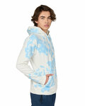 us blanks 4412cl unisex made in usa cloud tie-dye hooded sweatshirt Side Thumbnail