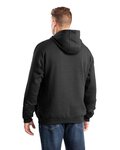 berne sp418 men's heritage zippered pocket hooded pullover sweatshirt Back Thumbnail