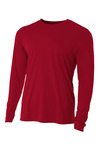 A4 N3165 Men's Cooling Performance Long Sleeve T-Shirt Front Thumbnail