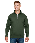 Bayside BA920 Unisex 9.5 oz., 80/20 Quarter-Zip Pullover Sweatshirt Front Thumbnail