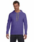 Anvil 987AN Adult Lightweight Long-Sleeve Hooded T-Shirt Front Thumbnail