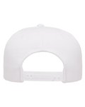 Yupoong YP5089 Adult 5-Panel Structured Flat Visor Classic Snapback Cap Back Thumbnail