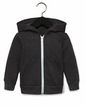 bella + canvas 3739t toddler full-zip hooded sweatshirt Front Thumbnail