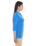 devon & jones dp188w ladies' perfect fit™ tailored open neckline top Side Thumbnail