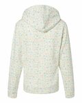 J America JA8871 Adult Triblend Pullover Fleece Hooded Sweatshirt Back Thumbnail