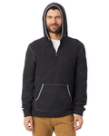 alternative 43251rt adult quarter zip fleece hooded sweatshirt Front Thumbnail