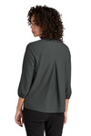 mercer+mettle mm2011 women's stretch crepe 3/4-sleeve blouse Back Thumbnail