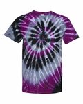Dyenomite 200MS Multi-Color Spiral Tie-Dyed T-Shirt Front Thumbnail