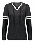 Holloway 223246 Ladies' Monterey Long-Sleeve V-Neck Front Thumbnail