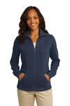 port authority l293 ladies slub fleece full-zip jacket Front Thumbnail