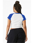 Bella + Canvas 1201 Ladies' Micro Ribbed Raglan Baby Tee Back Thumbnail