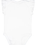 rabbit skins 4439 infant flutter sleeve bodysuit Back Thumbnail