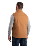 berne v818 men's heartland sherpa-lined washed duck vest Back Thumbnail