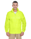ultraclub 8929 adult full-zip hooded pack-away jacket Front Thumbnail