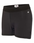 badger sport 4629 women’s 3" pro-compression shorts Side Thumbnail