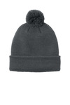 port authority c978 cozy pom beanie Front Thumbnail