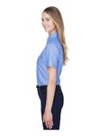 Harriton M600SW Women's Stain-Release Short Sleeve Oxford Shirt Side Thumbnail