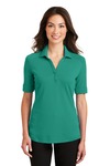 port authority l5200 ladies silk touch ™ interlock performance polo Front Thumbnail