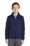 sport-tek yst241 youth sport-wick ® fleece full-zip jacket Front Thumbnail