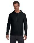 anvil by gildan 987an cotton long sleeve hooded t-shirt Front Thumbnail