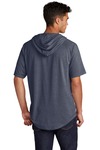 sport-tek st404 posicharge ® tri-blend wicking short sleeve hoodie Back Thumbnail
