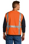 cornerstone csv104 ansi 107 class 2 mesh six-pocket zippered vest Back Thumbnail