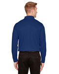 Devon & Jones DG20LT CrownLux Performance™ Men's Tall Plaited Long Sleeve Polo Back Thumbnail
