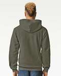 American Apparel RF497 ReFlex Fleece Unisex Full Zip Hoodie Back Thumbnail