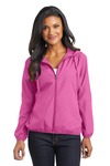 port authority l305 ladies hooded essential jacket Front Thumbnail