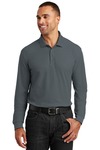 Port Authority K100LS Long Sleeve Core Classic Pique Polo Front Thumbnail