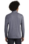 sport-tek st407 posicharge ® tri-blend wicking 1/4-zip pullover Back Thumbnail