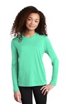 sport-tek yst420ls youth posi-uv ™ pro long sleeve tee Front Thumbnail