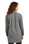 Mercer+Mettle MM2021 Women's Long Sleeve Twill Overshirt Back Thumbnail