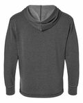 lat 6936 adult vintage wash fleece hooded sweatshirt Back Thumbnail