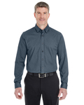 devon & jones dg230 men's central cotton blend mélange button-down Side Thumbnail