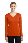 sport-tek lst353ls ladies long sleeve posicharge ® competitor™ v-neck tee Front Thumbnail