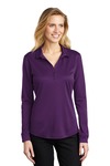 Port Authority L540LS Ladies Silk Touch ™ Performance Long Sleeve Polo Front Thumbnail