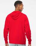 Independent Trading Co. AFX90UNZ Unisex Lightweight Full-Zip Hooded Sweatshirt Back Thumbnail
