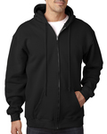bayside ba900 adult  9.5oz., 80% cotton/20% polyester full-zip hooded sweatshirt Side Thumbnail
