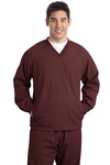Sport-Tek TJST72 Tall V-Neck Raglan Wind Shirt Front Thumbnail