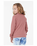 Bella + Canvas 3901Y Youth Sponge Fleece Raglan Sweatshirt Back Thumbnail