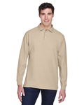 devon & jones d110 men's pima piqué long-sleeve polo Back Thumbnail